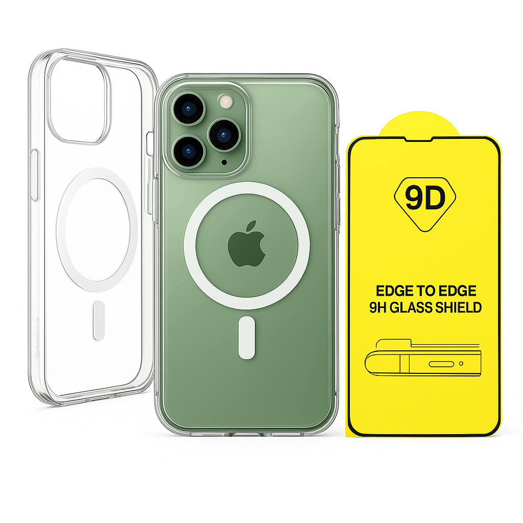 Foto de Funda Transparente MagSafe + Vidrio Templado 9H Premium - Click&Buy